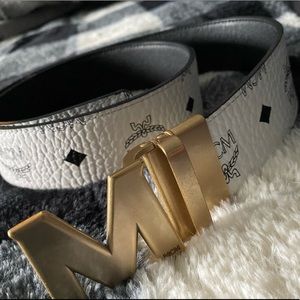 White and black reversible MCM belt MENS size 29 -32